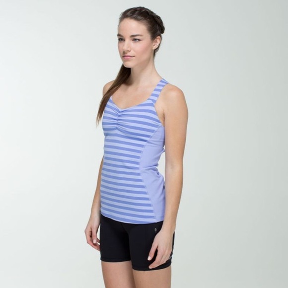 Lululemon Core Kicker Apex Stripe Lavender Dusk Tank Size 6 - Picture 3 of 12